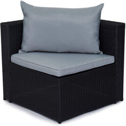 Evre Black 4 Seat Rattan Outdoor Garden Furniture Set - Malaga With Coffee Table And Weatherproof Cover - Inc Weekend Delivery - thumbnail 5