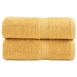 Berkfield Premium Guest Towels Solund 2Pcs Gold 30X50Cm 600Gsm