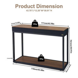 2-Tier Console Table Wireless Bluetooth Table Versatile Sofa Side Storage Table - thumbnail 2