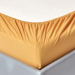 Homescapes Mustard Yellow Egyptian Cotton Deep Fitted Sheet 200 Tc, Double - thumbnail 2