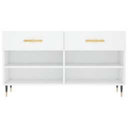 Berkfield Industrial Shoe Bench White 102X35X55 Cm Engineered Wood - thumbnail 6