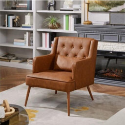 Tub Chair Accent Chair Living Room Chair With Lumbar Pillow Mid-Century Armchair - thumbnail 2