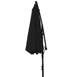 Rinse Bathrooms Black Patio Parasol Cantilever Hanging Garden Beach Banana Umbrella Uv Protection 3M - thumbnail 3