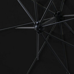 Rinse Bathrooms Black Patio Parasol Cantilever Hanging Garden Beach Banana Umbrella Uv Protection 3M - thumbnail 6