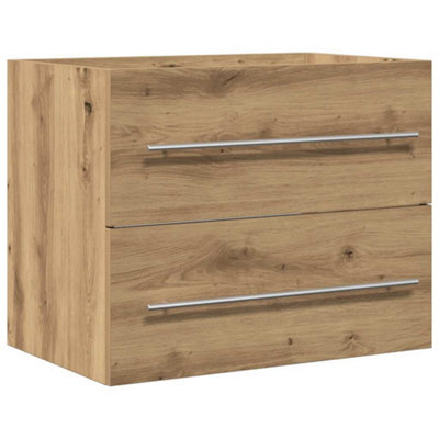 Berkfield Durable Bathroom Sink Cabinet Artisan Oak 60X38.5X48 Cm Engineered Wood - image 1