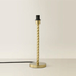 Valuelights Maura Brushed Gold Twisted Metal Table Lamp Base - thumbnail 2