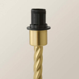 Valuelights Maura Brushed Gold Twisted Metal Table Lamp Base - thumbnail 3