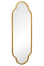"Mirroroutlet The Duplici Gold Metal Framed Double Arched Oval Garden Wall Mirror 67"" 170Cm X 59Cm" - thumbnail 3