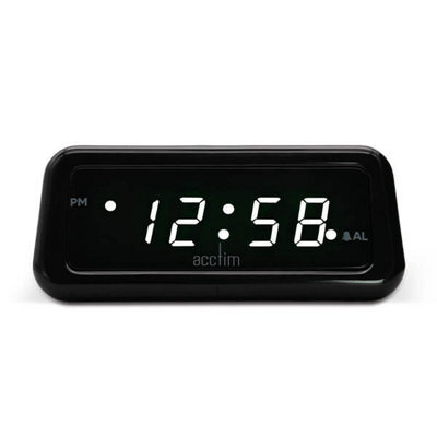 Acctim Cory Black & White Digital Alarm Clock - image 1