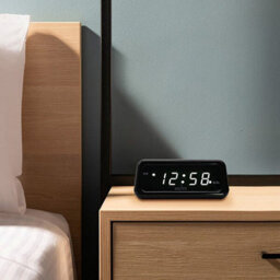 Acctim Cory Black & White Digital Alarm Clock - thumbnail 6