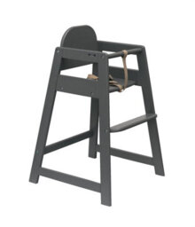 Safetots Two Pack Of Simply Stackable Wooden High Chairs, Grey, Highchairs For Baby And Toddler, Stylish And Practical - thumbnail 3