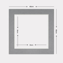 Ak Frames 40X40Cm Mid Grey Picture Mounts To Fit 30X30Cm Aperture Size - Mount Board Only (No Frame Included) - thumbnail 3