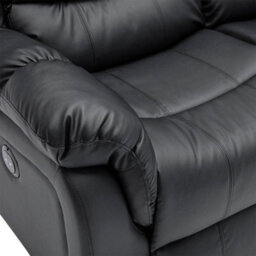 More4Homes Seattle Electric High Back Bonded Leather Recliner 3 Seater Sofa (Black) - thumbnail 6