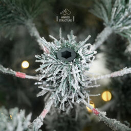Verymerry Pre Lit Snowy Christmas Tree With Built-In Warm White Led Lights With Auto-Off Timer - 5Ft - thumbnail 4