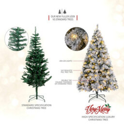 Verymerry Pre Lit Snowy Christmas Tree With Built-In Warm White Led Lights With Auto-Off Timer - 5Ft - thumbnail 6
