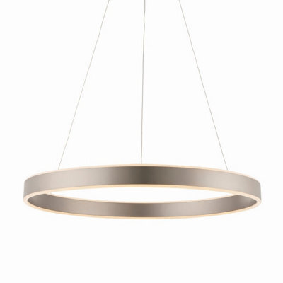 Luminosa Lighting Luminosa Gen Integrated Led Pendant Matt Nickel Plate & Frosted Acrylic 1 Light Dimmable Ip20 - image 1