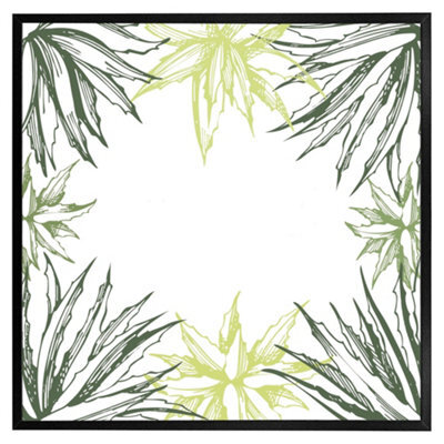 "Andrew Lee Green Leaf Border (Picutre Frame) / 16X16"" / Oak" - image 1