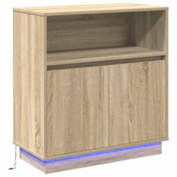 Berkfield Sideboard With Led Sonoma Oak 71X34,5X75 Cm Engineered Wood - thumbnail 2