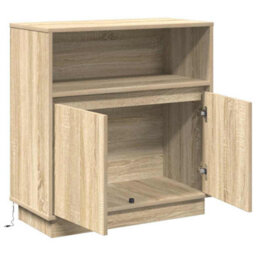 Berkfield Sideboard With Led Sonoma Oak 71X34,5X75 Cm Engineered Wood - thumbnail 6