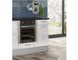Impact Furniture White Gloss Kitchen Cabinets Set With Oven Housing 6 Unit Package Soft Close 180Cm 1.8M Modern Cupboards Ella - thumbnail 4