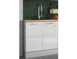 Impact Furniture White Gloss Kitchen Cabinets Set With Oven Housing 6 Unit Package Soft Close 180Cm 1.8M Modern Cupboards Ella - thumbnail 5