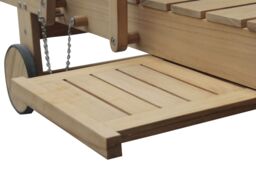 GoodHome Hever Natural Wooden Sun Lounger - thumbnail 5