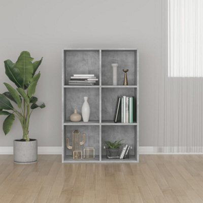 Vidaxl Book Cabinet/sideboard Concrete Grey 66X30X98 Cm Engineered Wood Book Cabinets - image 1