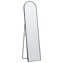 Beliani Standing Mirror Bagnolet 150 Cm Metal Black