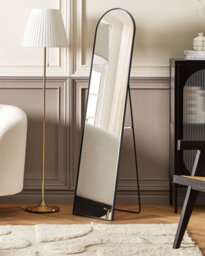 Beliani Standing Mirror Bagnolet 150 Cm Metal Black - thumbnail 2