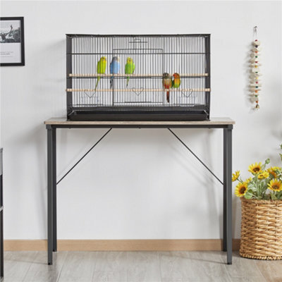 Yaheetech Black Bird Cage Flight Cage Extra Space W/ Slide-Out Tray And Wood Perches - image 1