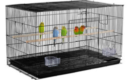 Yaheetech Black Bird Cage Flight Cage Extra Space W/ Slide-Out Tray And Wood Perches - thumbnail 2