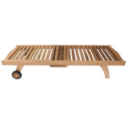 Charles Bentley Solid Wooden Teak Garden Patio Reclining Sun Lounger Sun Lounger - thumbnail 3