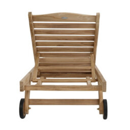 Charles Bentley Solid Wooden Teak Garden Patio Reclining Sun Lounger Sun Lounger - thumbnail 7