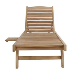 Charles Bentley Solid Wooden Teak Garden Patio Reclining Sun Lounger Sun Lounger - thumbnail 5