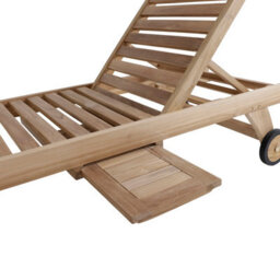 Charles Bentley Solid Wooden Teak Garden Patio Reclining Sun Lounger Sun Lounger - thumbnail 6