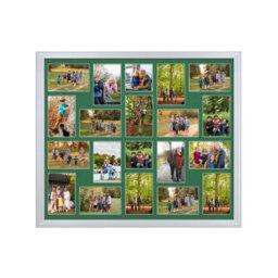 AK Frames 80X70Cm Silver Classic Multi Photo Frame With Emerald Mount - Holds 20 Apertures (18X) 6X4, (2X) 4X4 Photos - thumbnail 1