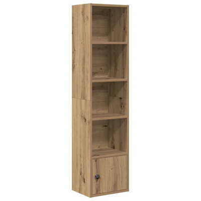 Berkfield Durable Bookcase Artisan Oak 31X24X127 Cm Engineered Wood - image 1