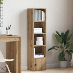 Berkfield Durable Bookcase Artisan Oak 31X24X127 Cm Engineered Wood - thumbnail 3