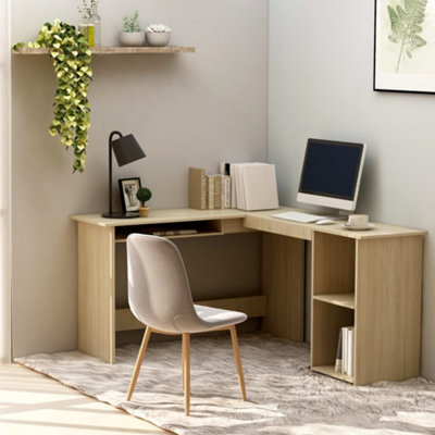 Berkfield L-Shaped Corner Desk Sonoma Oak 120X140X75 Cm Engineered Wood - image 1