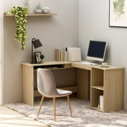 Berkfield L-Shaped Corner Desk Sonoma Oak 120X140X75 Cm Engineered Wood