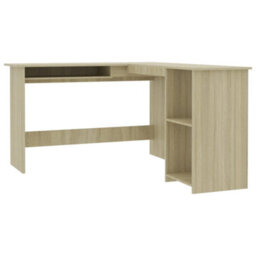 Berkfield L-Shaped Corner Desk Sonoma Oak 120X140X75 Cm Engineered Wood - thumbnail 2