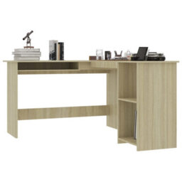 Berkfield L-Shaped Corner Desk Sonoma Oak 120X140X75 Cm Engineered Wood - thumbnail 3