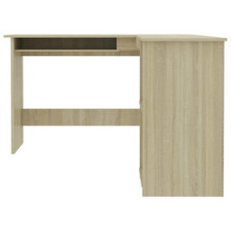 Berkfield L-Shaped Corner Desk Sonoma Oak 120X140X75 Cm Engineered Wood - thumbnail 4