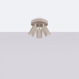 Sollux Lighting Karbon Aluminum Taupe 3 Lights Minimalist Ceiling Light - thumbnail 2