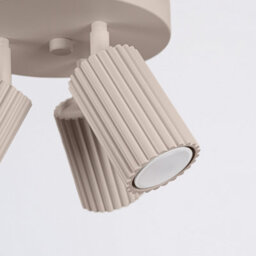 Sollux Lighting Karbon Aluminum Taupe 3 Lights Minimalist Ceiling Light - thumbnail 5
