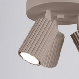 Sollux Lighting Karbon Aluminum Taupe 3 Lights Minimalist Ceiling Light - thumbnail 4