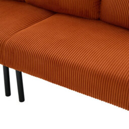 Abrihome Oversized Loveseat, Modern & Plush Double-Seater Sofa,cozy Bedroom Sofa With Metal Legs & Side Pockets,for Living Room,orange - thumbnail 7