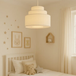 CGC Lighting Cgc Selina Tiered Layered Lampshade White Fabric - thumbnail 2