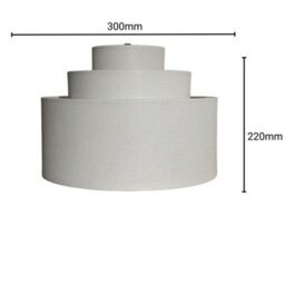 CGC Lighting Cgc Selina Tiered Layered Lampshade White Fabric - thumbnail 8