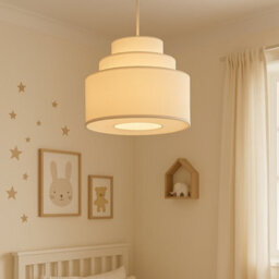 CGC Lighting Cgc Selina Tiered Layered Lampshade White Fabric - thumbnail 9